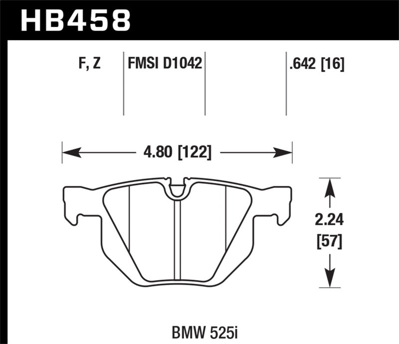 HAWK Ceramic Brake Pad Sets - Hawk 07-08 BMW X5 3.0si / 09-13 X5 Xdrive / 10-13 X6 Xdrive Perf Ceramic Rear Street Brake Pads