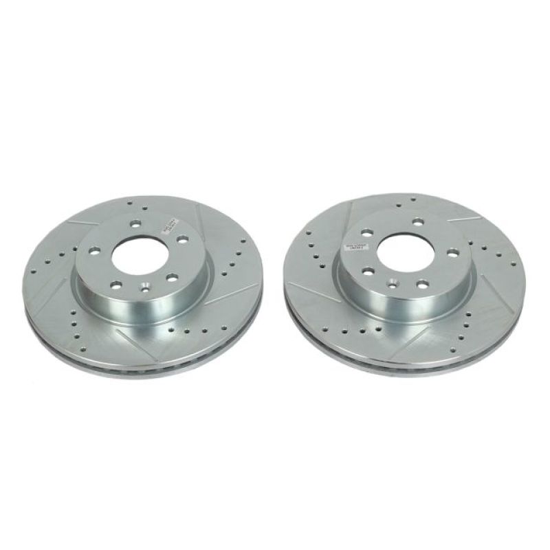 PSB Evolution Drill/Slot Rotor - Power Stop 13-18 Cadillac ATS Front Evolution Drilled & Slotted Rotors - Pair