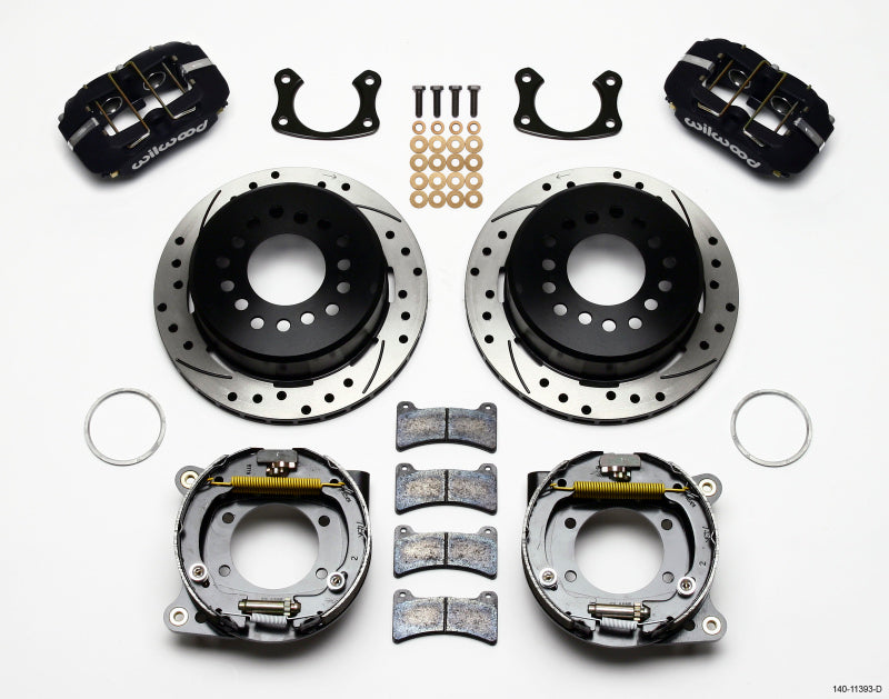 WIL Dynapro Brake Kit - Wilwood Dynapro Low-Profile 11.00in P-Brake Kit Drilled Small Ford 2.66in Offset