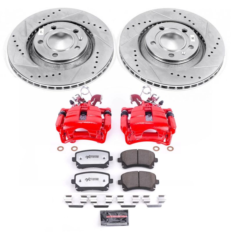PSB Z26 Street Kit w/Cals - Power Stop 04-09 Audi S4 Rear Z26 Street Warrior Brake Kit w/Calipers