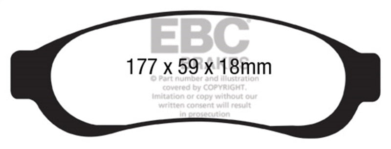 EBC Ultimax2 Brake Pad Sets - EBC 05-07 Ford F350 (inc Super Duty) 5.4 DRW 2WD Ultimax2 Rear Brake Pads