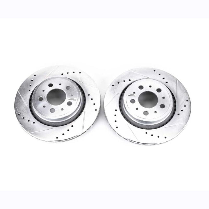 PSB Evolution Drill/Slot Rotor - Power Stop 03-14 Volvo XC90 Rear Evolution Drilled & Slotted Rotors - Pair