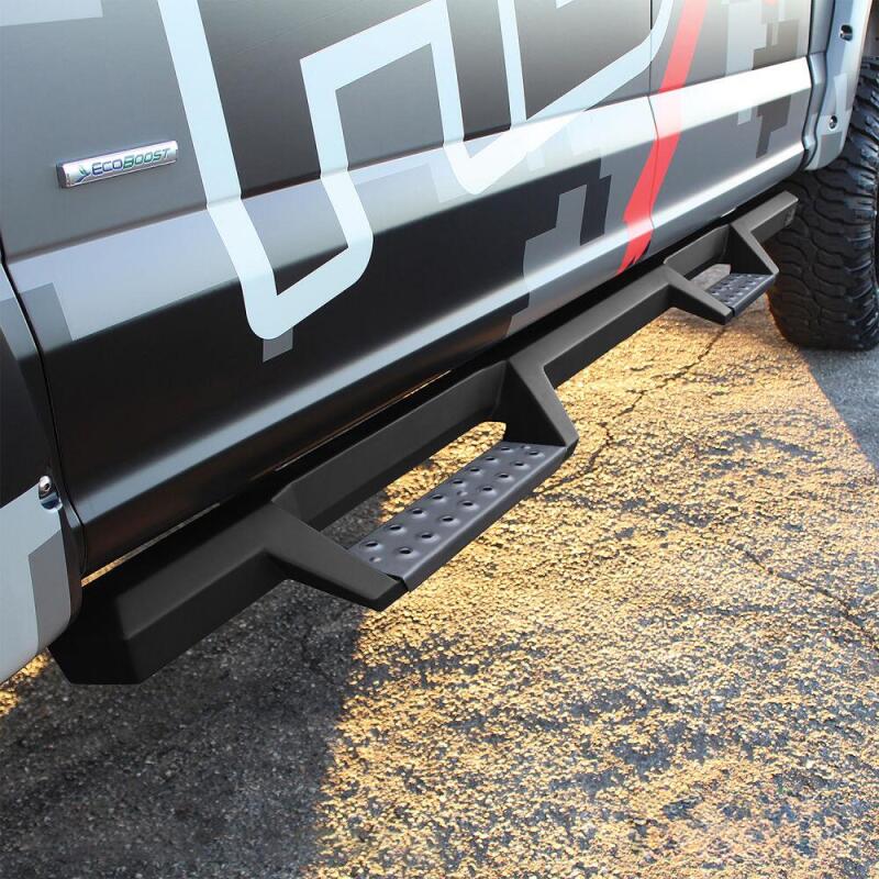 WES Nerf Bars - HDX Drop - Westin/HDX Stainless 15-18 Ford F-150 SC/17-18 F-250/F-350 CC Drop Nerf Step Bars - Textured Black