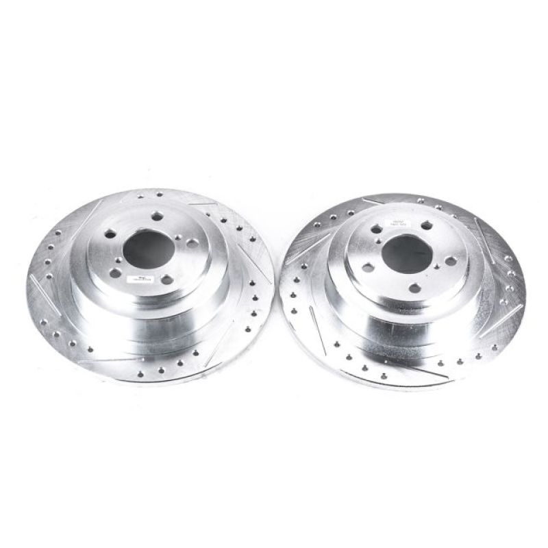 PSB Evolution Drill/Slot Rotor - Power Stop 03-06 Subaru Baja Rear Evolution Drilled & Slotted Rotors - Pair