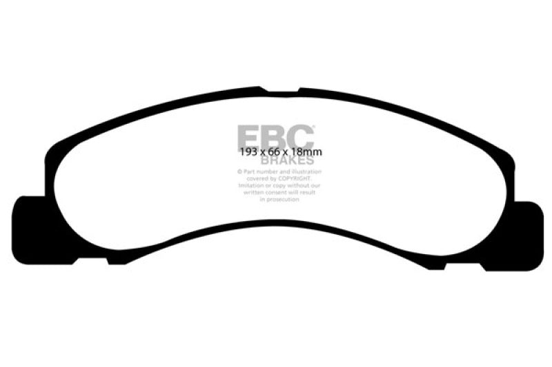 EBC Extra Duty Brake Pad Sets - EBC 00-02 Ford Excursion 5.4 2WD Extra Duty Front Brake Pads