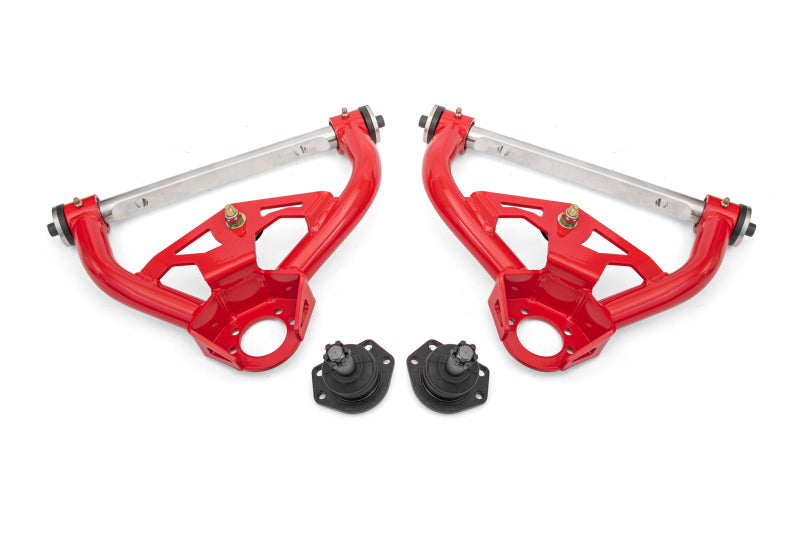 BMR Control Arms - BMR 78-87 GM G-Body Non-Adjustable Upper A-Arms Delrin 0.5in Tall Ball Joint - Red