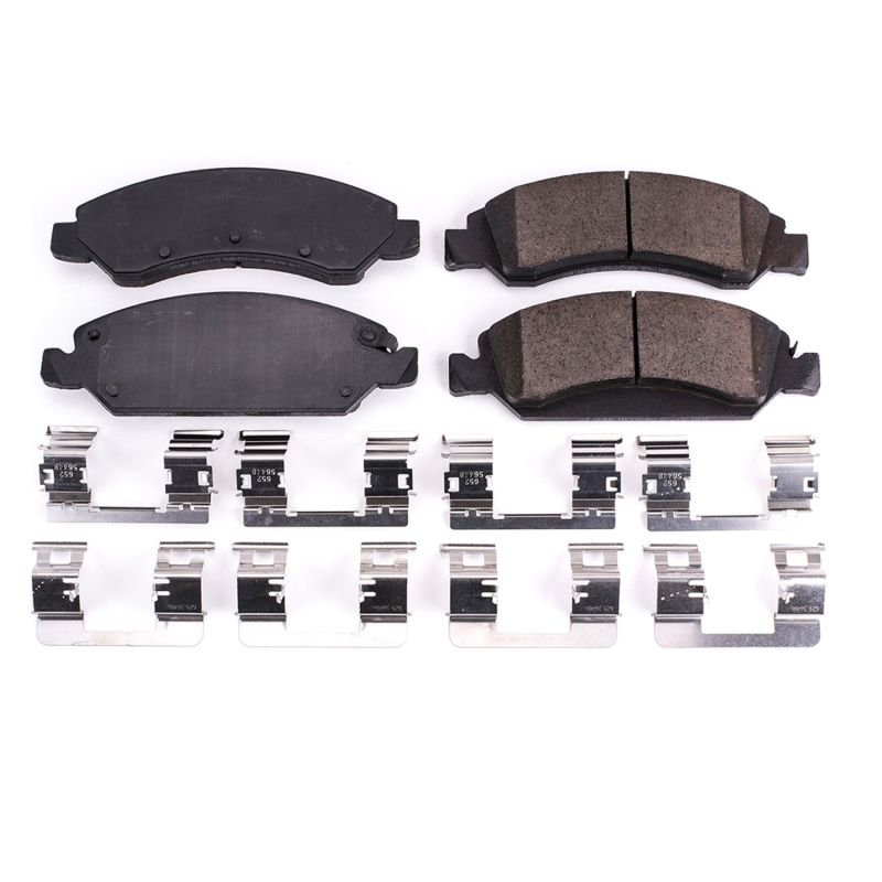 PSB Z17 Evolution Brake Pads - Power Stop 2008 Chevrolet Avalanche Front Z17 Evolution Ceramic Brake Pads w/Hardware