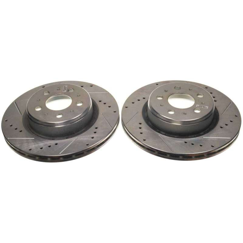 PSB Evolution Drill/Slot Rotor - Power Stop 17-21 Tesla 3 Rear Drilled & Slotted Rotor (Pair)