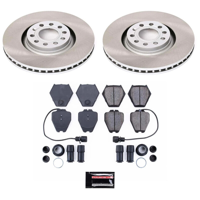 PSB Semi-Coated Rotor Kits - Power Stop 00-02 Audi S4 Front Semi-Coated Rotor Kit