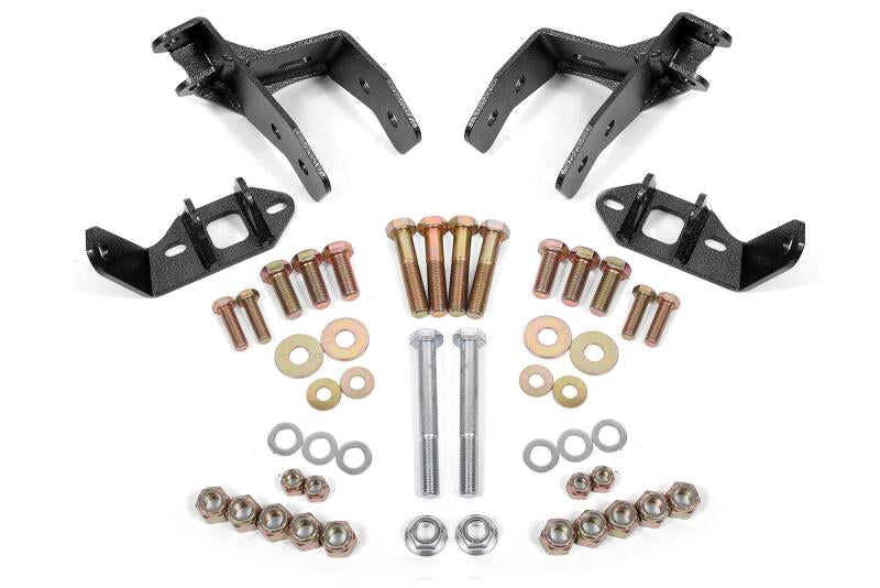 BMR Coilover Conversion Mounts - BMR 78-87 G-Body Coilover Conversion Kit Rear Non-adj Shock Mount w/o CAB - Black Hammertone