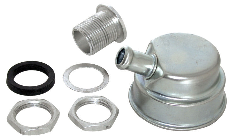 MOR Breathers - Moroso Positive Locking Breather - 3/4in Hose - Clear Finish