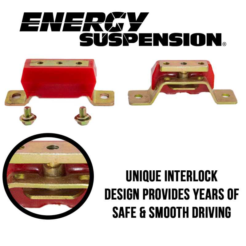ES Trans Mounts - Red - Energy Suspension Ford Trans Mount 2.375 CTR - Red