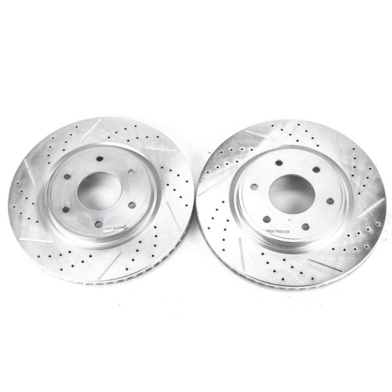 PSB Evolution Drill/Slot Rotor - Power Stop 05-07 Infiniti QX56 Front Evolution Drilled & Slotted Rotors - Pair