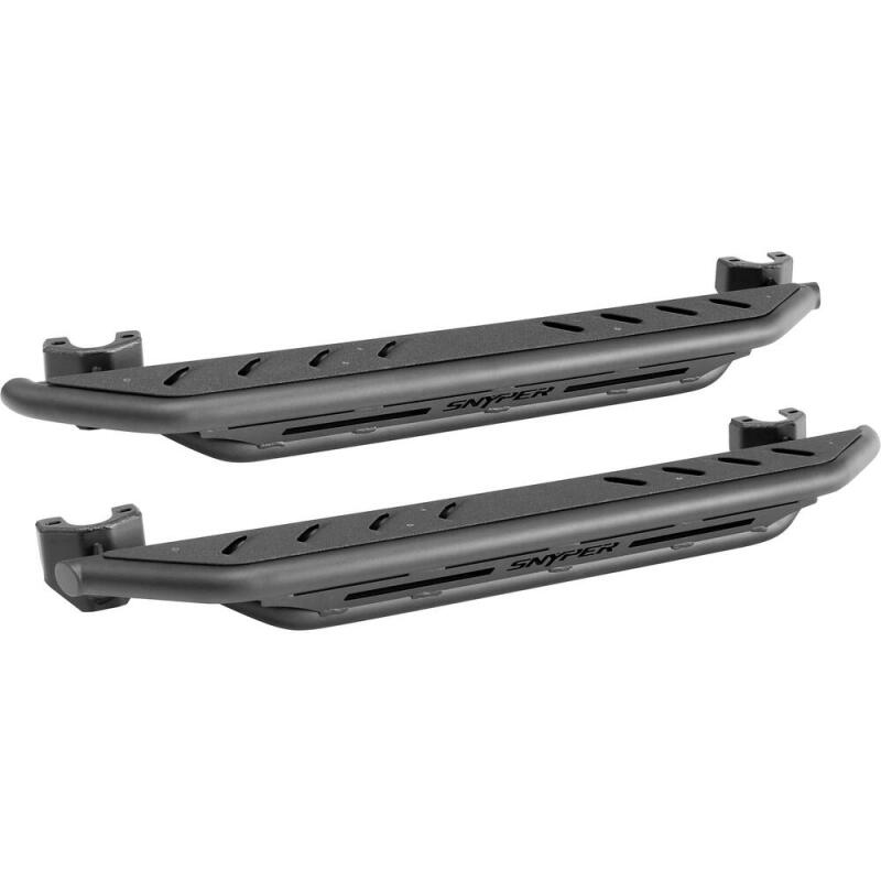 WES Snyper Rock Rail Steps - Westin/Snyper 07-17 Jeep Wrangler Triple Tube Rock Rail Steps - Textured Black