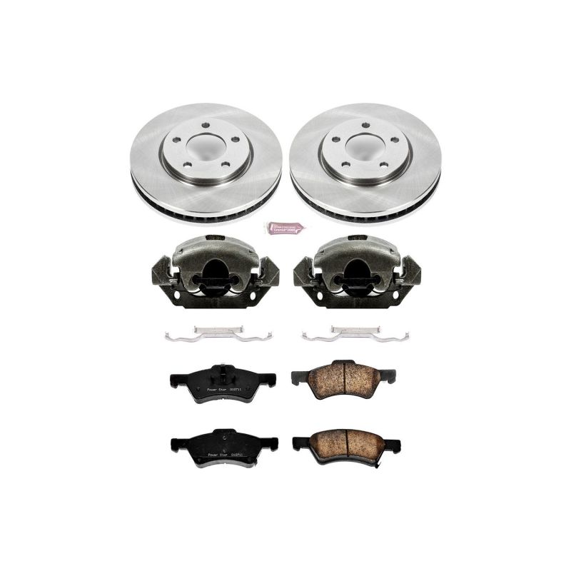 PSB Autospecialty Kit w/Cals - Power Stop 01-07 Chrysler Town and Country Front Autospecialty Brake Kit w/Calipers