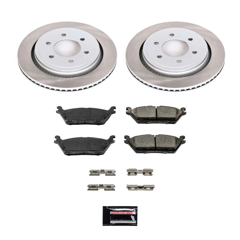PSB Semi-Coated Rotor Kits - Power Stop 15-17 Ford F-150 Rear Semi-Coated Rotor Kit
