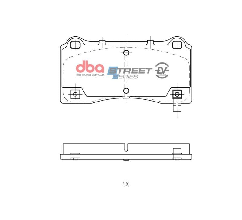 DBA Street Series Brake Pads - DBA 17-23 Tesla 3 (w/320mm Front Rotor) Front SSEV Street Series Brake Pads