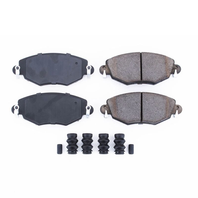 PSB Z17 Evolution Brake Pads - Power Stop 02-08 Jaguar X-Type Front Z17 Evolution Ceramic Brake Pads w/Hardware