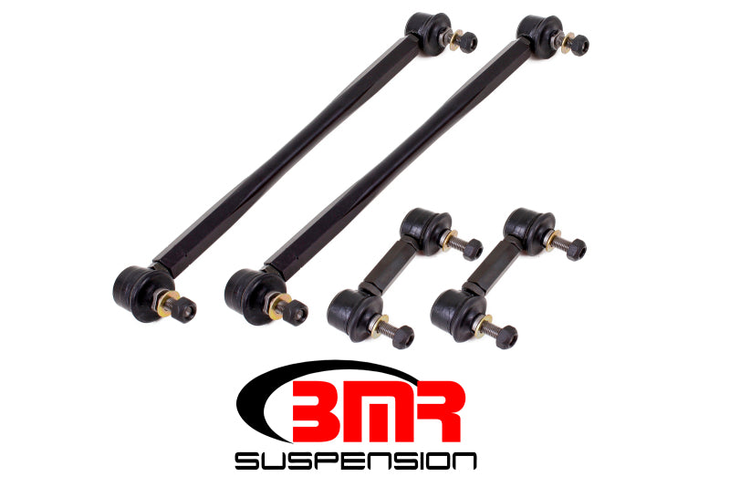BMR End Links - BMR 10-11 5th Gen Camaro Front and Rear Sway Bar End Link Kit - Black