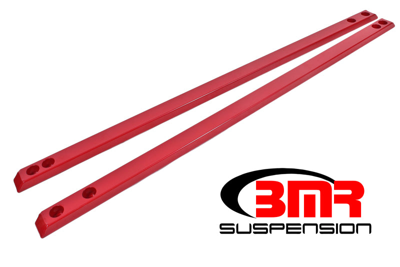 BMR Jacking Rails - BMR 15-17 S550 Mustang Super Low Profile Chassis Jacking Rails - Red