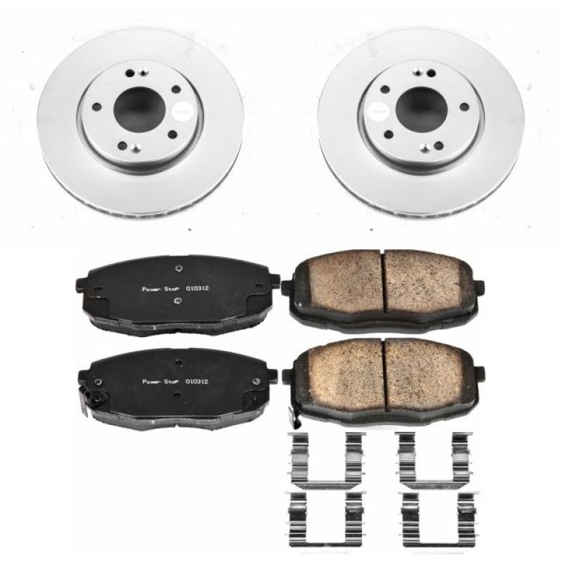 PSB Z17 Evolution Coated Kit - Power Stop 10-13 Kia Forte Front Z17 Evolution Geomet Coated Brake Kit