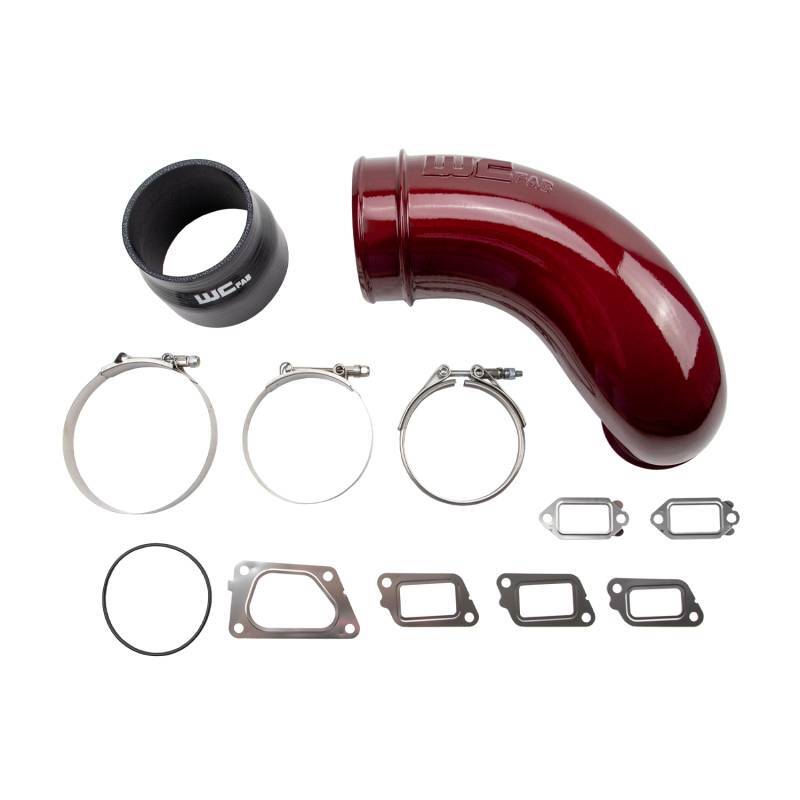WCF Intake Horn - Wehrli 11-16 Chevrolet 6.6L LML Duramax 5in Intake Horn - WCFab Red