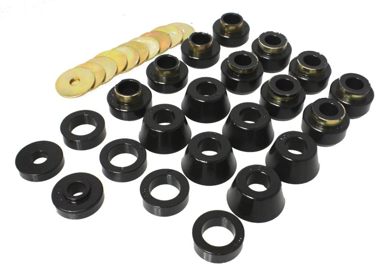 ES Body Mounts - Black - Energy Suspension 87-96 Jeep Wrangler Black Body(cab) Mount Set