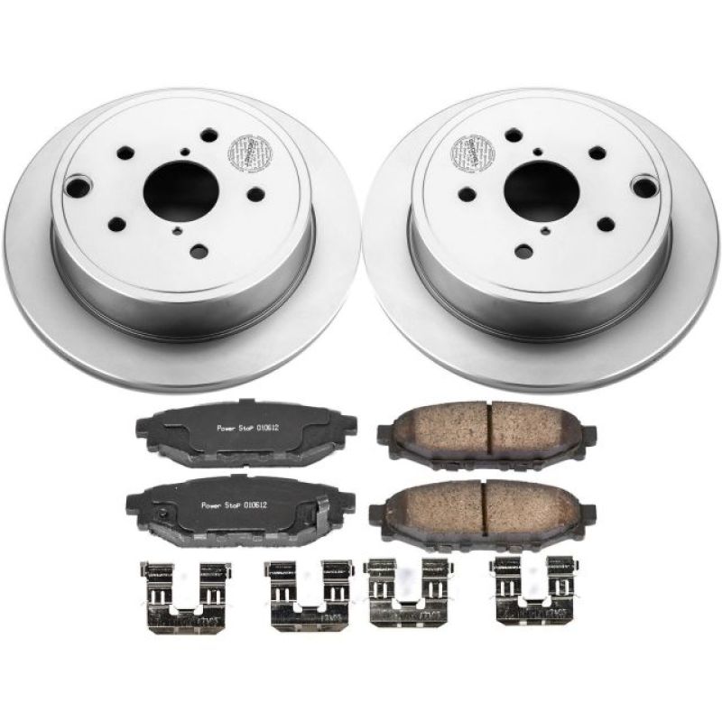 PSB Z17 Evolution Coated Kit - Power Stop 15-19 Subaru WRX Rear Z17 Evolution Geomet Coated Brake Kit