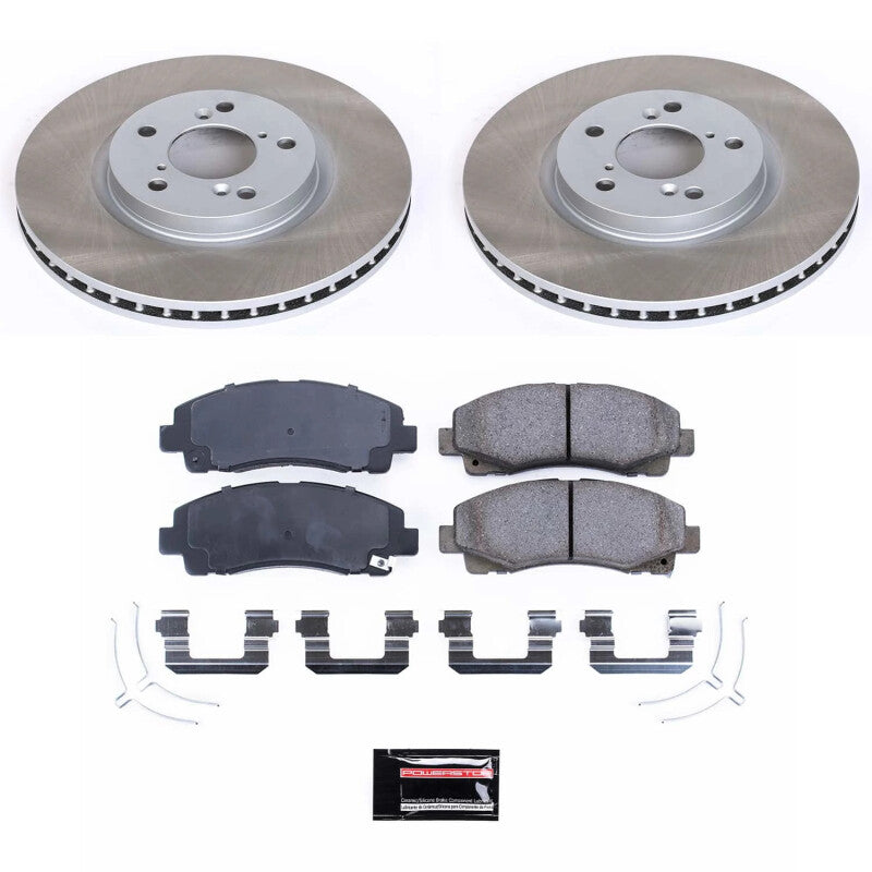 PSB Semi-Coated Rotor Kits - Power Stop 12-14 Honda Ridgeline Front Semi-Coated Rotor Kit