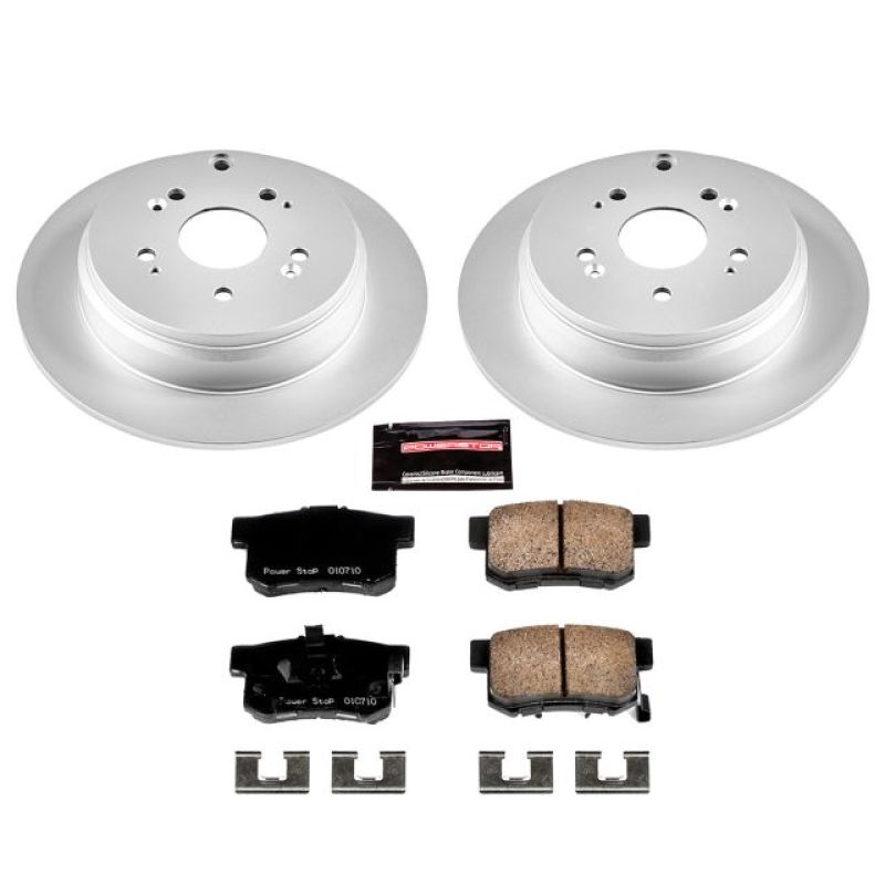 PSB Z17 Evolution Coated Kit - Power Stop 10-18 Acura RDX Rear Z17 Evolution Geomet Coated Brake Kit