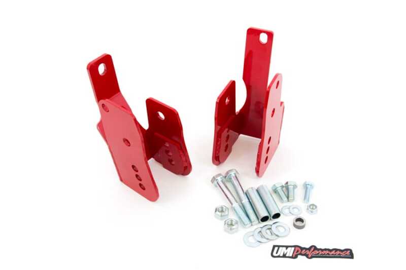 UMI Control Arm Mounts - UMI Performance 05-14 Ford Mustang Rear Control Arm Relocation Brackets- Bolt In