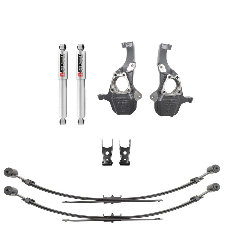 BT Shackle Kit - Belltech 2019+ GM Silverado / Sierra 1500 2WD / 4WD Front & Rear Complete Kit W/O Front Struts