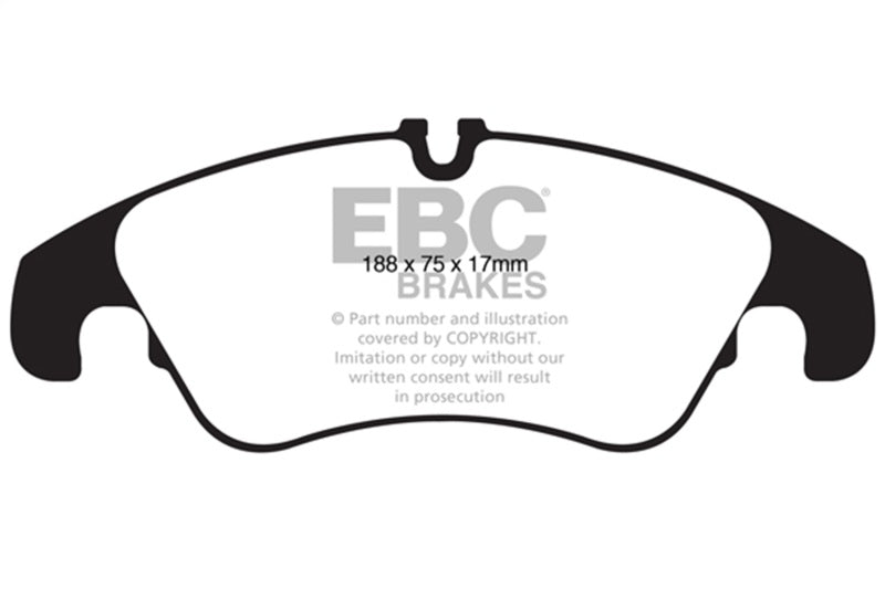 EBC Redstuff Brake Pad Sets - EBC 11 Audi A6 2.0 Turbo Redstuff Front Brake Pads