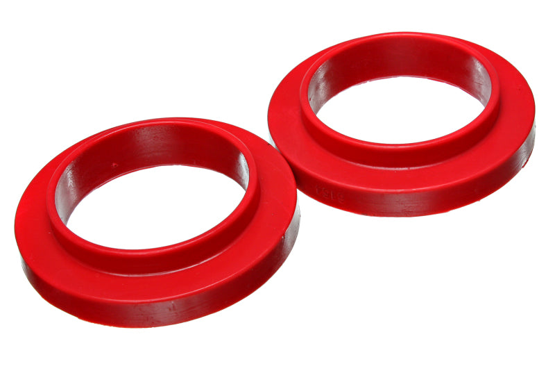 ES Spring Isolators - Red - Energy Suspension Universal 3 3/4in ID 25 7/16in OD 3/4in H Red Coil Spring Isolators (2 per set)