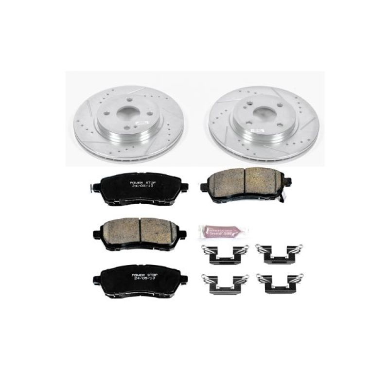 PSB Z23 Evolution Kit - Power Stop 11-14 Mazda 2 Front Z23 Evolution Sport Brake Kit