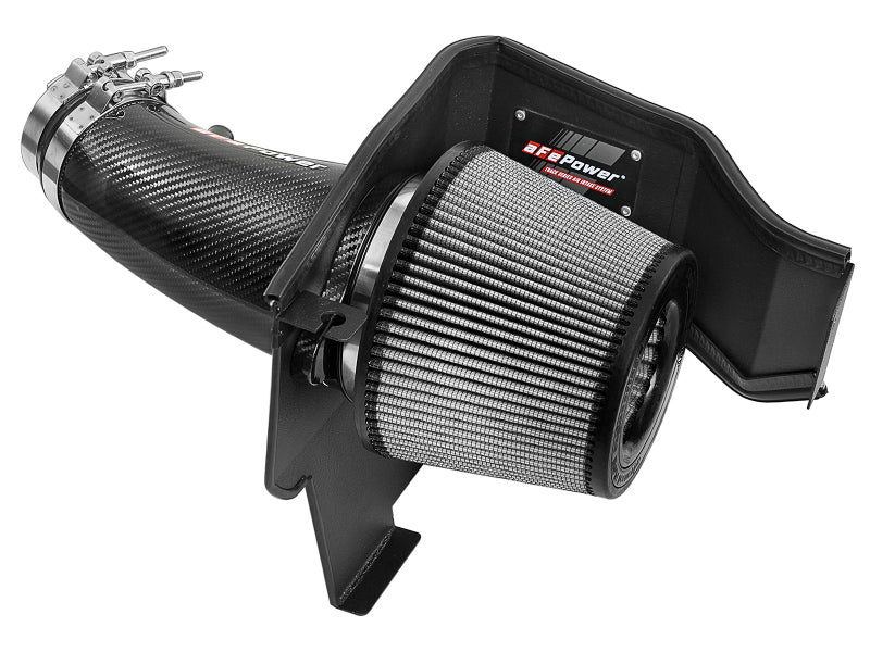 AFE Track Series Intake - aFe POWER Magnum FORCE Carbon Fiber Stage 2 Pro Dry S CAIS - 11-18 Dodge Challenger/Charger V8-6.4L