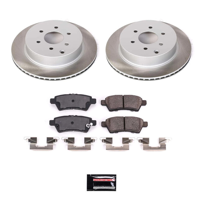 PSB Semi-Coated Rotor Kits - Power Stop 05-12 Nissan Pathfinder Rear Semi-Coated Rotor Kit