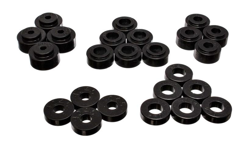 ES Body Mounts - Black - Energy Suspension 68-72 Chevrolet Chevelle/Monte Carlo/Malibu/Laguna/El Camino Black Body Mount Set