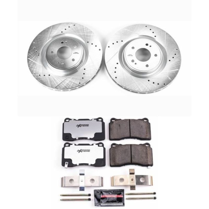 PSB Z26 Street Warrior Kit - Power Stop 08-15 Mitsubishi Lancer Front Z26 Street Warrior Brake Kit