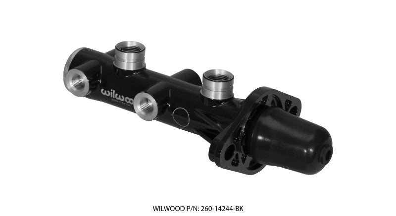 WIL Master Cylinder - Wilwood Tandem Remote Master Cylinder - 1 1/8in Bore Black