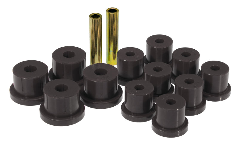 PRO Spring/Shackle Bush- Blk - Prothane 67-69 Chevy Camaro Rear Mono Leaf Bushings - Black
