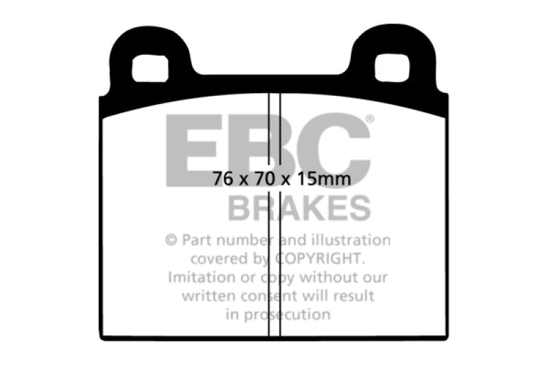 EBC Redstuff Brake Pad Sets - EBC 70-75 Alfa Romeo Montreal 2.6 Redstuff Front Brake Pads