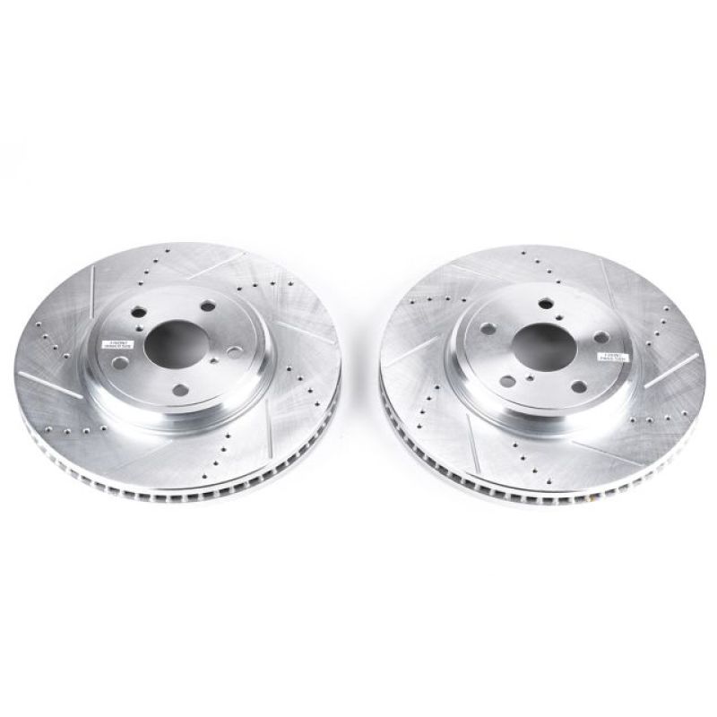 PSB Evolution Drill/Slot Rotor - Power Stop 01-06 Lexus LS430 Front Evolution Drilled & Slotted Rotors - Pair