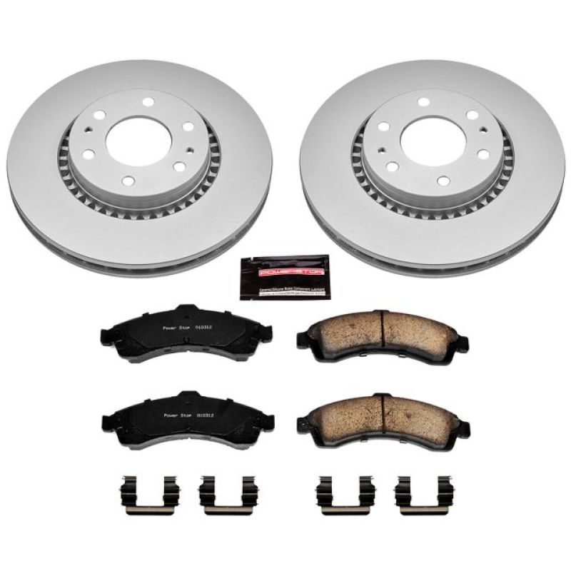 PSB Z17 Evolution Coated Kit - Power Stop 04-05 Buick Rainier Front Z17 Evolution Geomet Coated Brake Kit