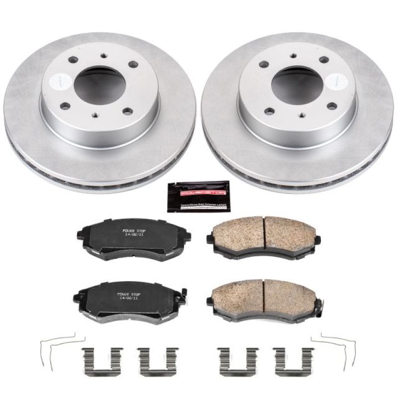 PSB Z17 Evolution Coated Kit - Power Stop 91-96 Infiniti G20 Front Z17 Evolution Geomet Coated Brake Kit