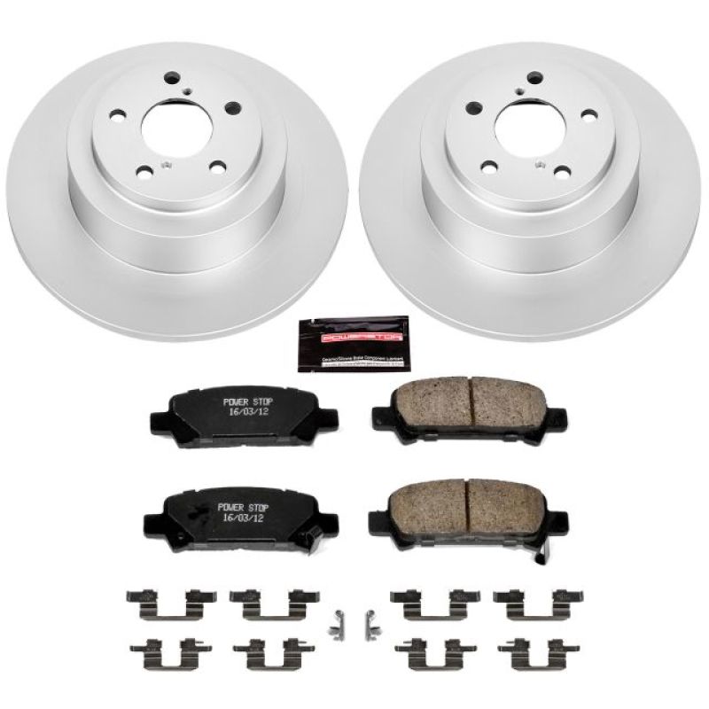 PSB Z17 Evolution Coated Kit - Power Stop 03-06 Subaru Baja Rear Z17 Evolution Geomet Coated Brake Kit