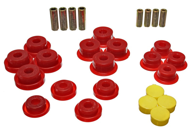 ES Cntrl Arm Bushings - Red - Energy Suspension 97-06 Jeep Wrangler TJ/YJ Red Front Control Arm Bushings (Must reuse OEM Outer She