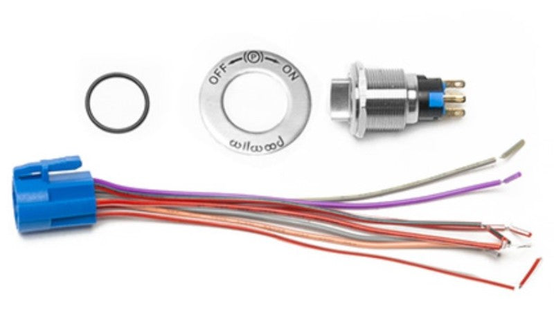 WIL Parking Brake Caliper - Wilwood Electronic Parking Brake Caliper Switch Kit w/ On/Off Sticker