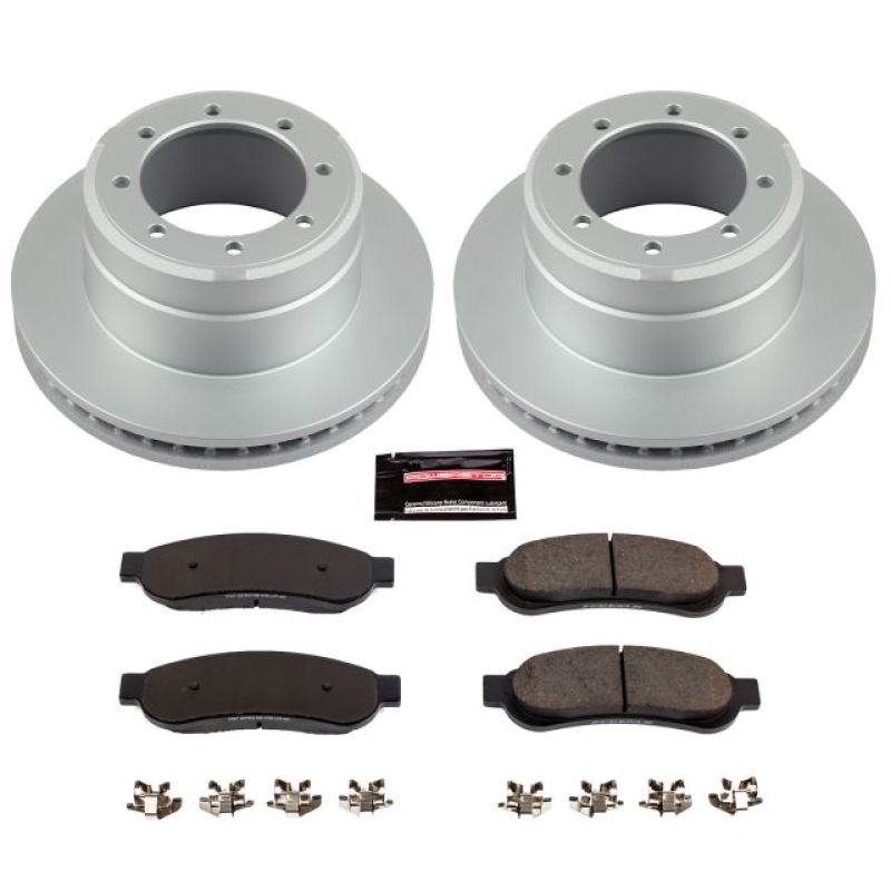PSB Z17 Evolution Coated Kit - Power Stop 05-10 Ford F-350 Super Duty Rear Z17 Evolution Geomet Coated Brake Kit