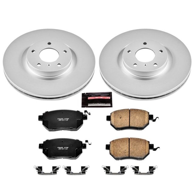 PSB Z17 Evolution Coated Kit - Power Stop 07-08 Nissan Maxima Front Z17 Evolution Geomet Coated Brake Kit